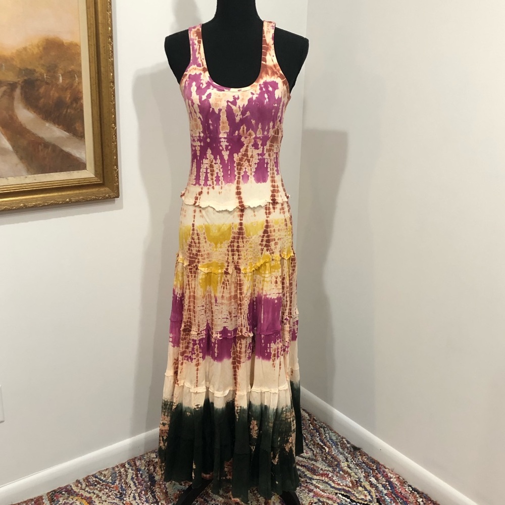 Solitaire tie-dye maxi dress | size small